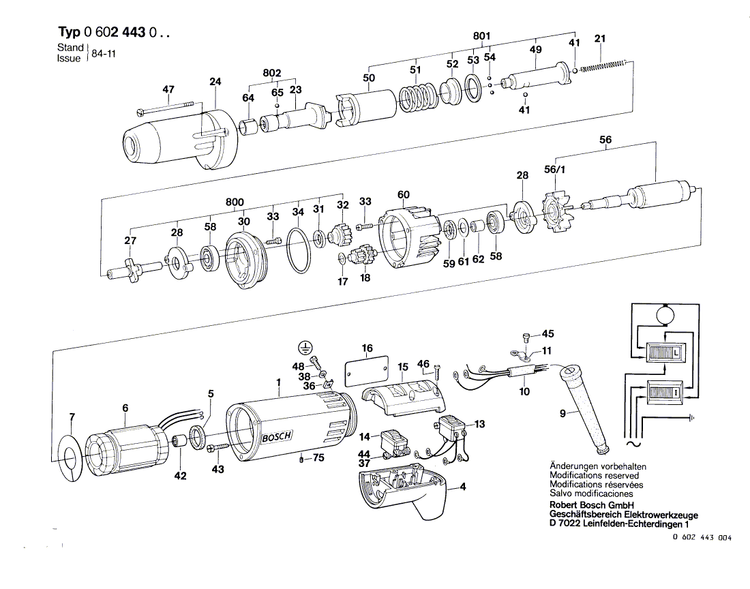 New Genuine Bosch 3605102051 Motor Housing