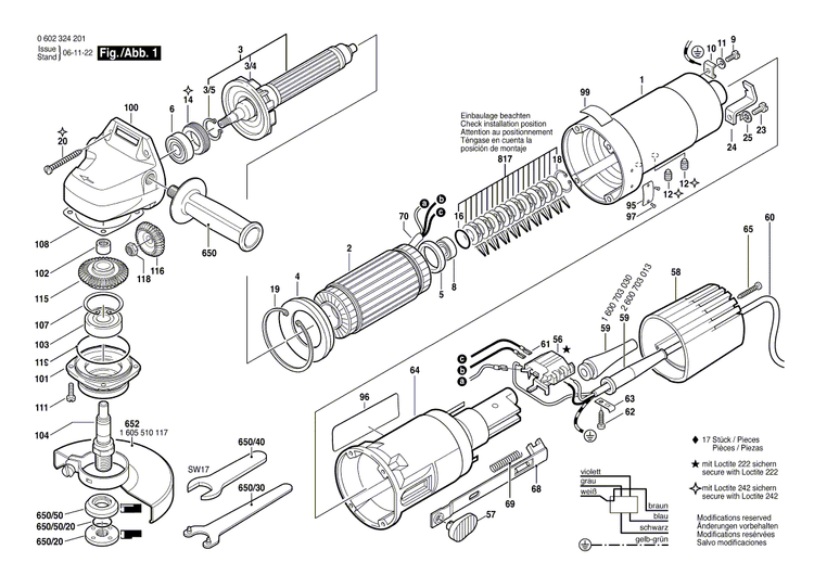 New Genuine Bosch 3605102069 Motor Housing