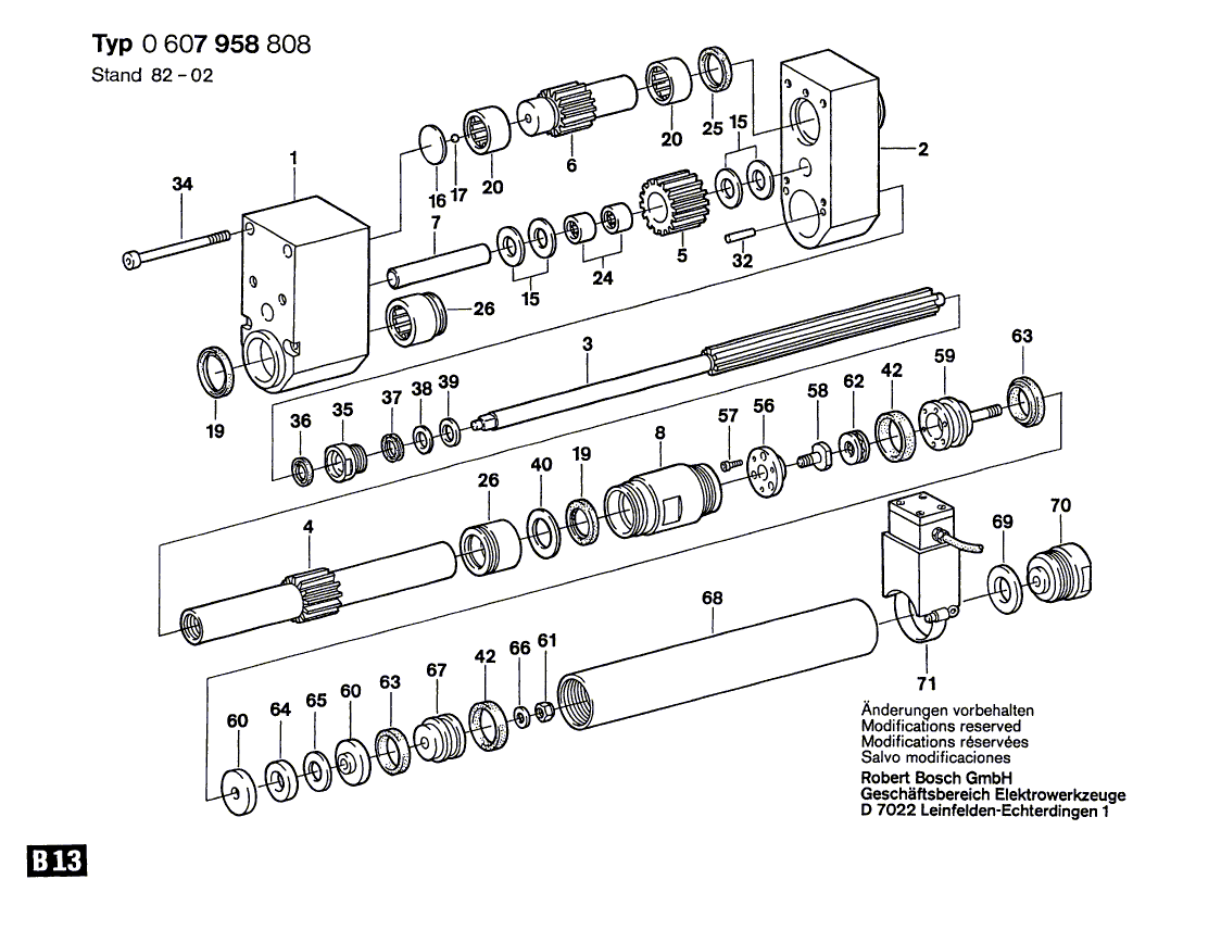 New Genuine Bosch 3605106016 Gear Housing