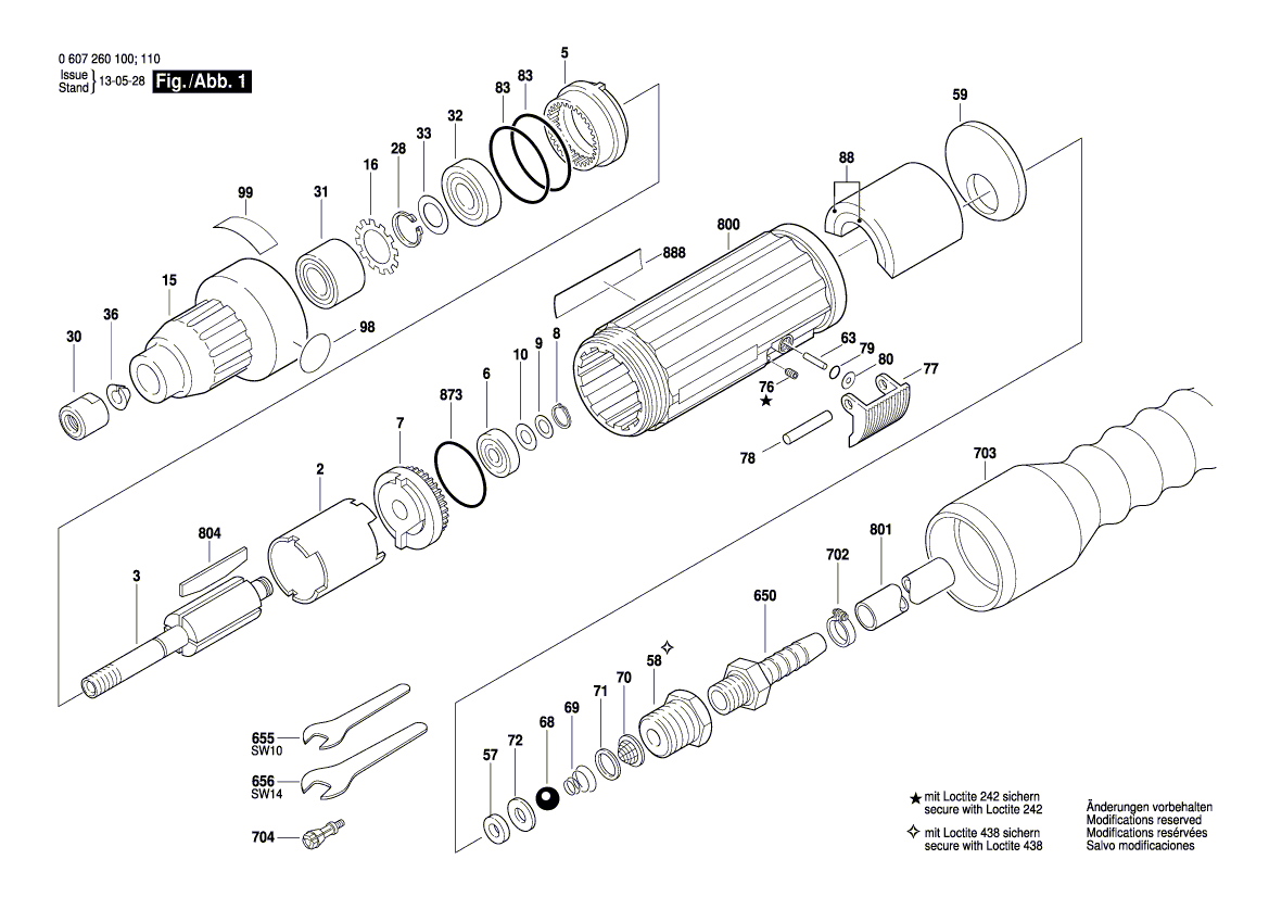New Genuine Bosch 3605108045 Spindle Housing