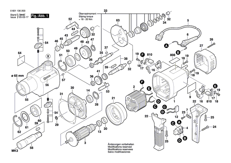 New Genuine Bosch 3605108188 Motor Housing