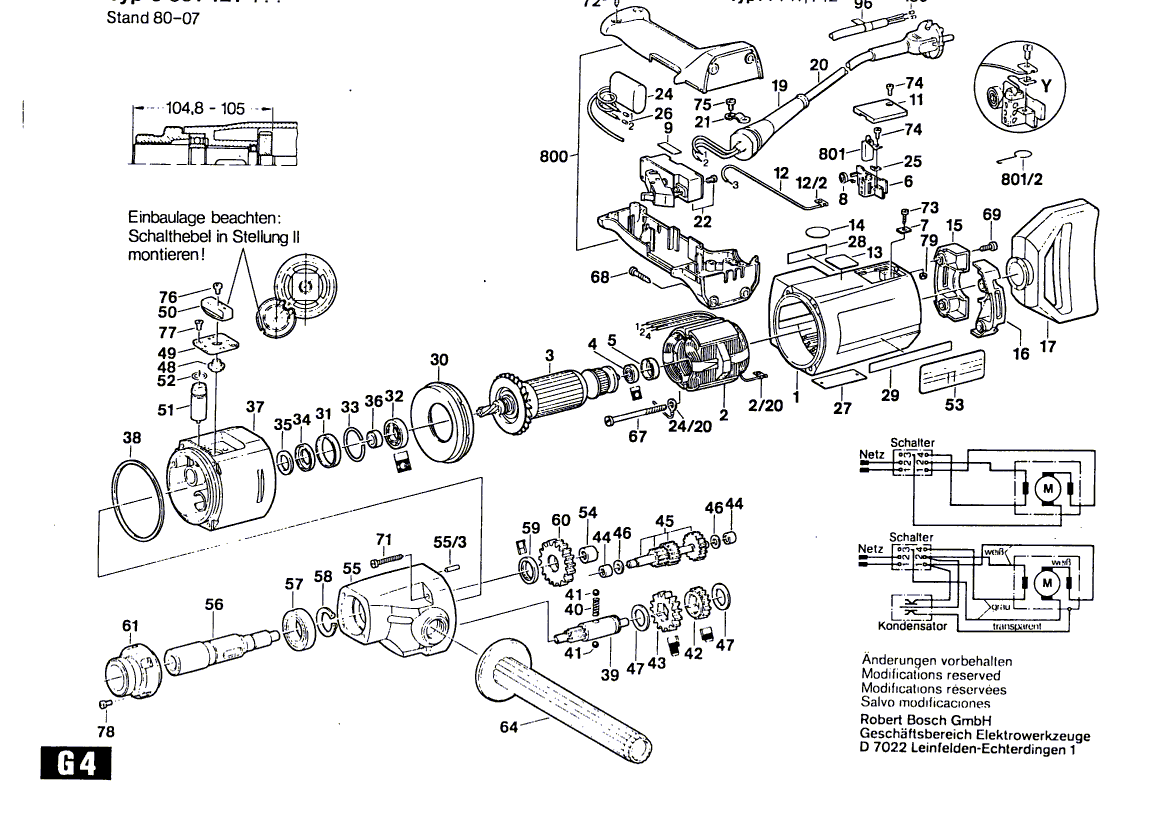 New Genuine Bosch 3605132031 Handle