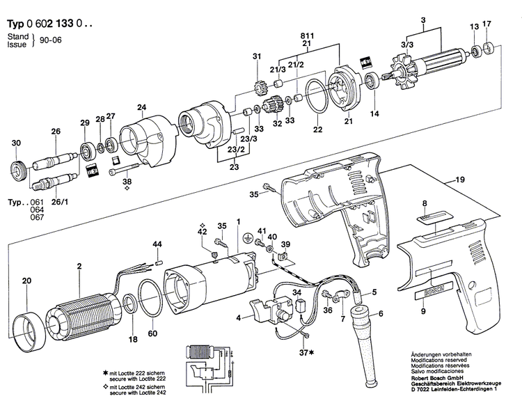 New Genuine Bosch 3605132038 Handle