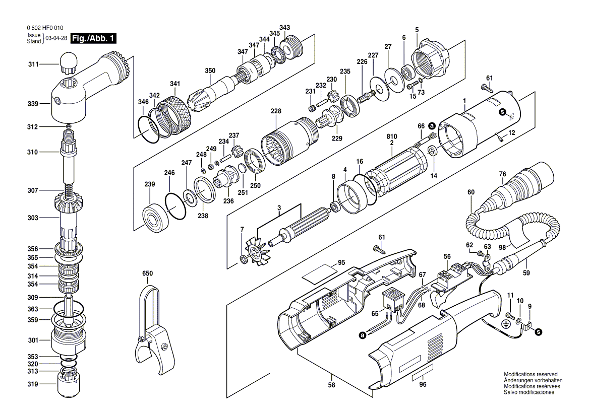 New Genuine Bosch 3605132041 Handle