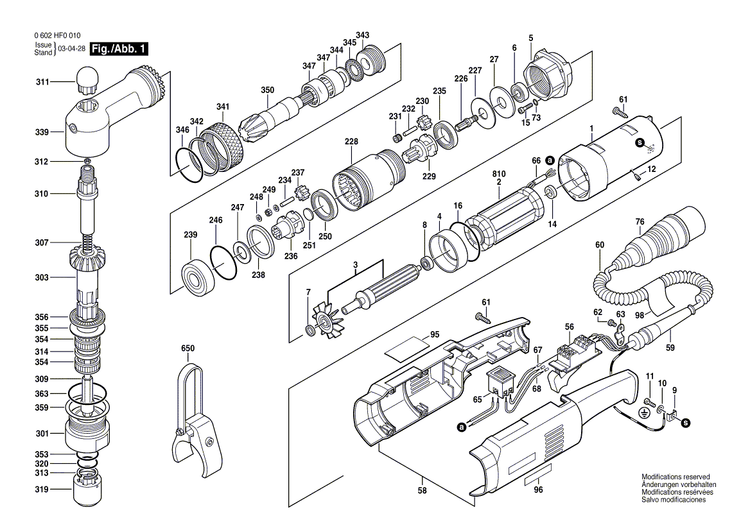 New Genuine Bosch 3605132041 Handle