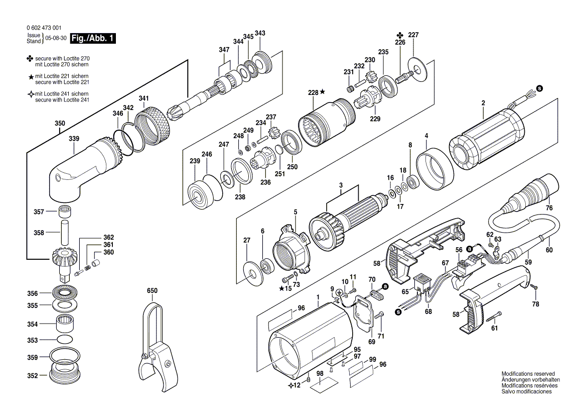 New Genuine Bosch 3605132043 Handle