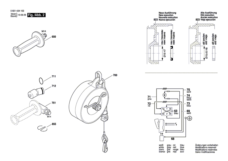 New Genuine Bosch 3605132061 Handle