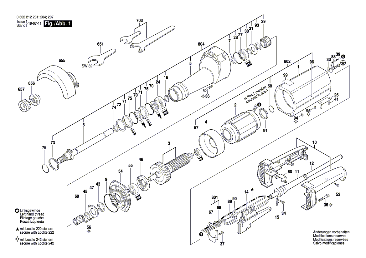 New Genuine Bosch 3605132077 Handle