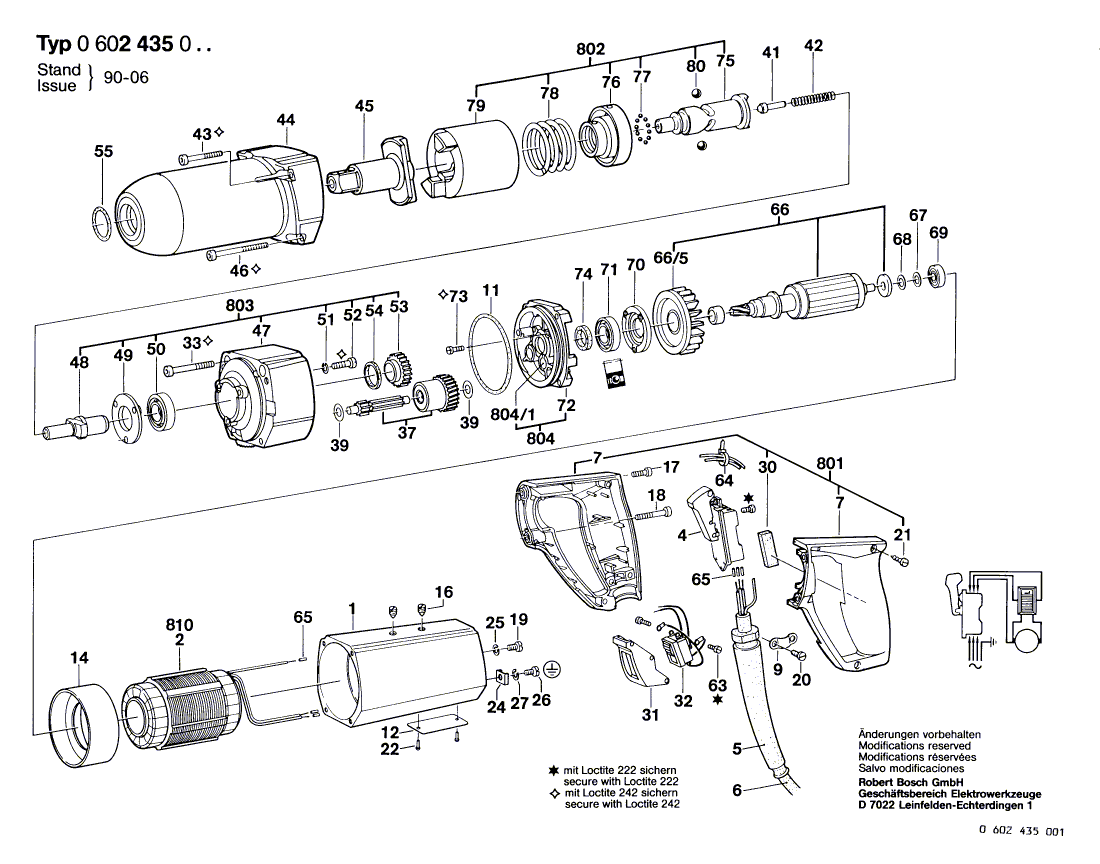 New Genuine Bosch 3605133009 Handle