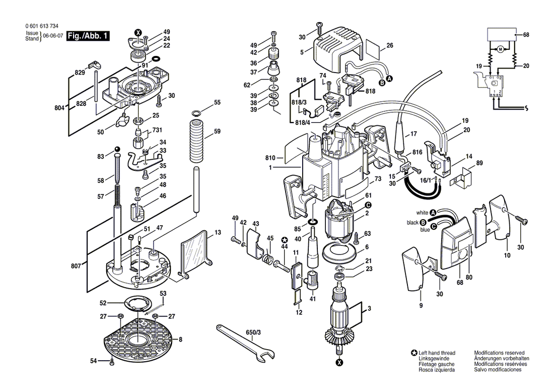 New Genuine Bosch 3605702598 Base
