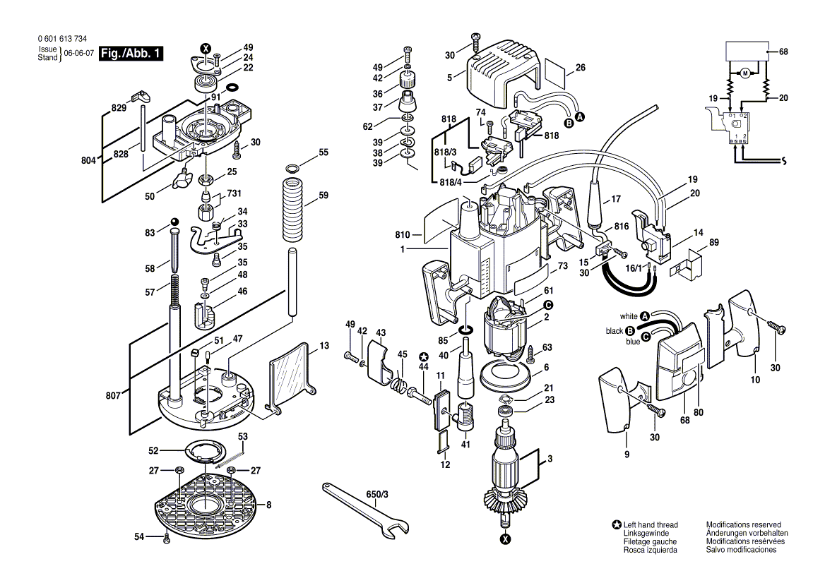 New Genuine Bosch 3605702598 Base