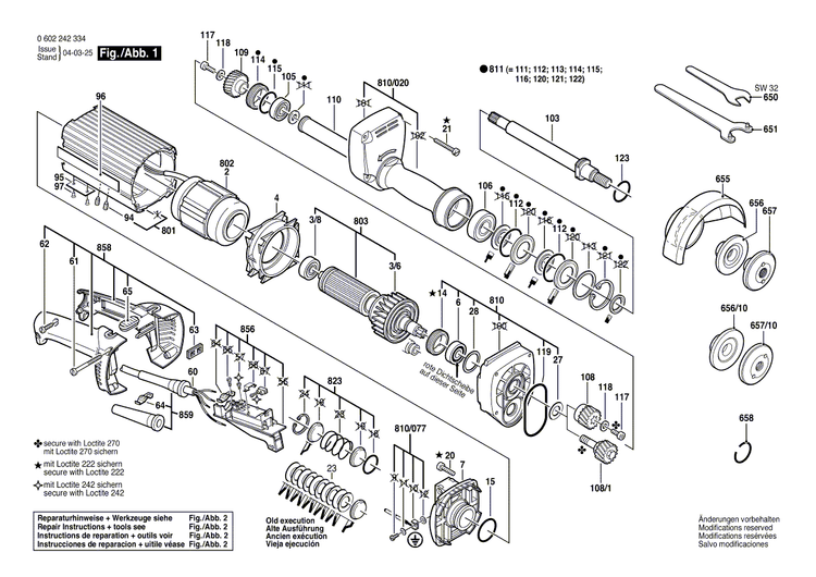New Genuine Bosch 3605703075 Clamping Ring