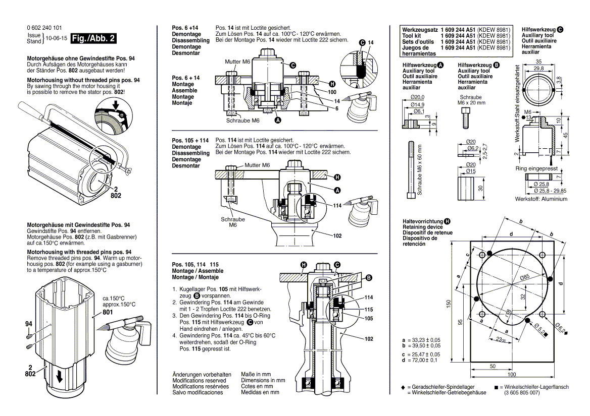 New Genuine Bosch 3605703077 Clamping Ring