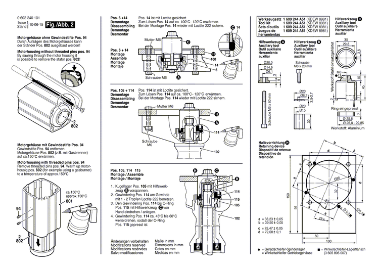 New Genuine Bosch 3605703077 Clamping Ring