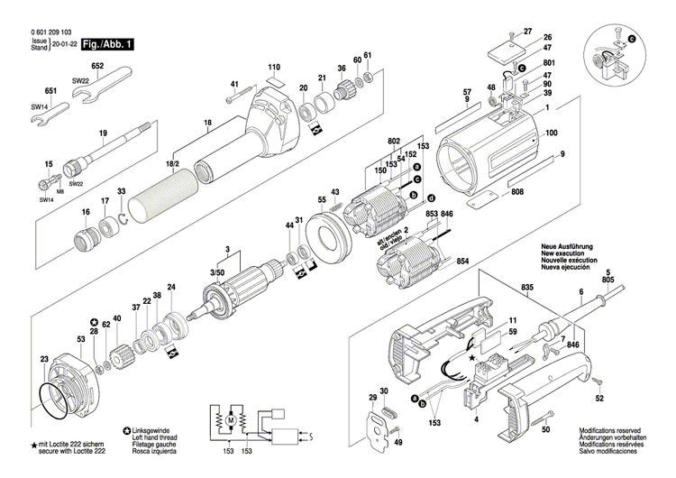 New Genuine Bosch 3605806054 Spindle Bearing