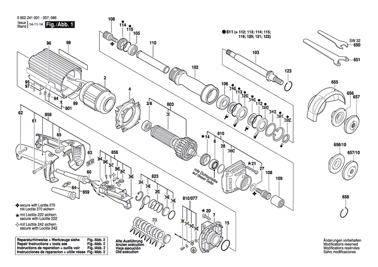 New Genuine Bosch 3605806075 Spindle Housing