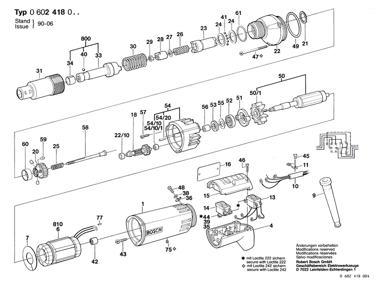 New Genuine Bosch 3605806105 Gear Housing