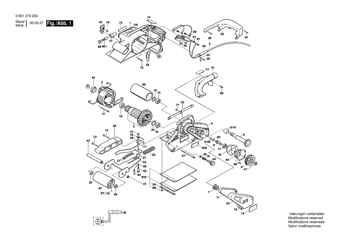 New Genuine Bosch 3606100510 Spindle With Gear