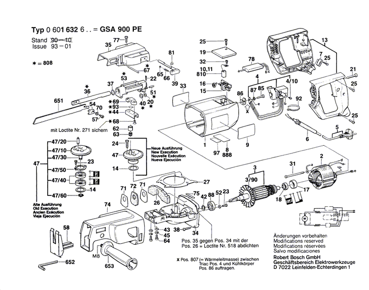 New Genuine Bosch 3606100518 Parts Set