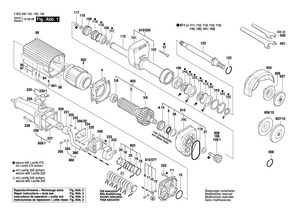 New Genuine Bosch 3606120009 Grinding Spindle