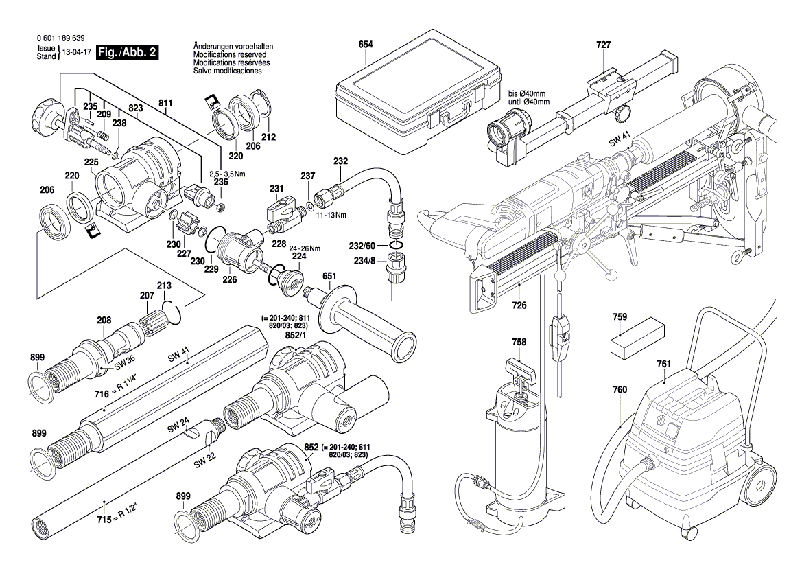 New Genuine Bosch 3606135006 Drilling Spindle