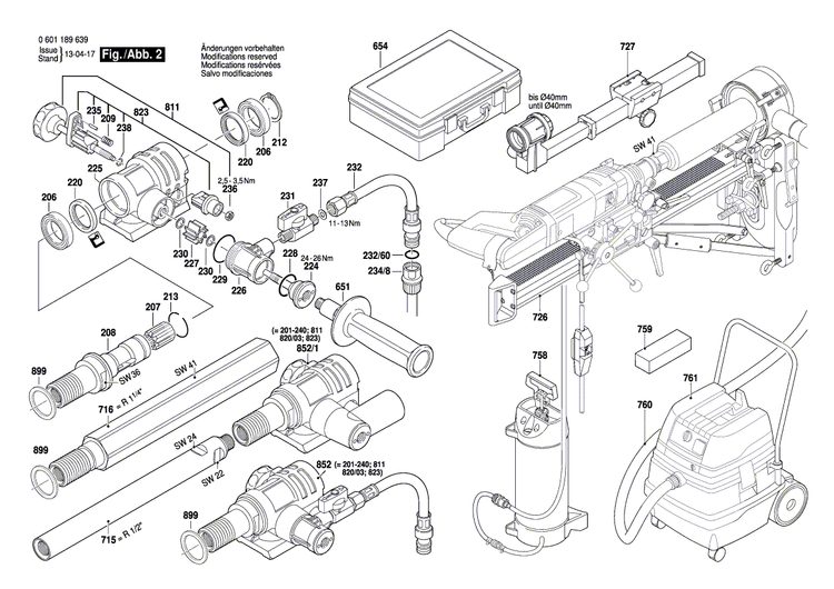 New Genuine Bosch 3606135006 Drilling Spindle