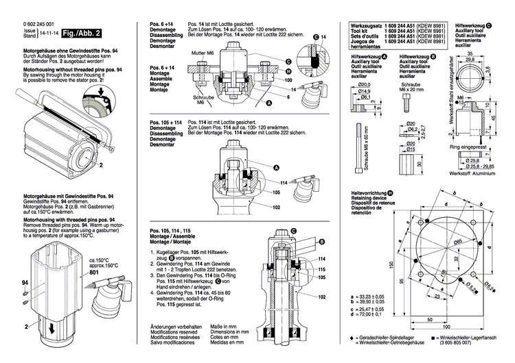 New Genuine Bosch 3606300074 Pinion