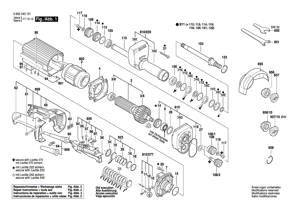 New Genuine Bosch 3606300092 Toothed Gear