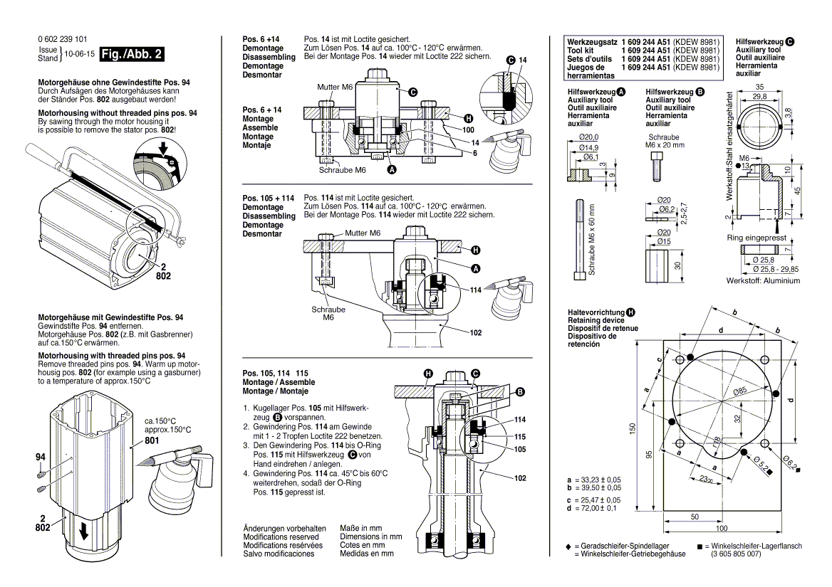 New Genuine Bosch 3606300109 Toothed Gear