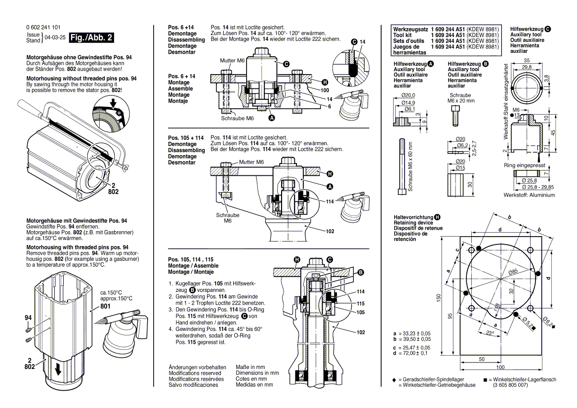 New Genuine Bosch 3606300147 Pinion