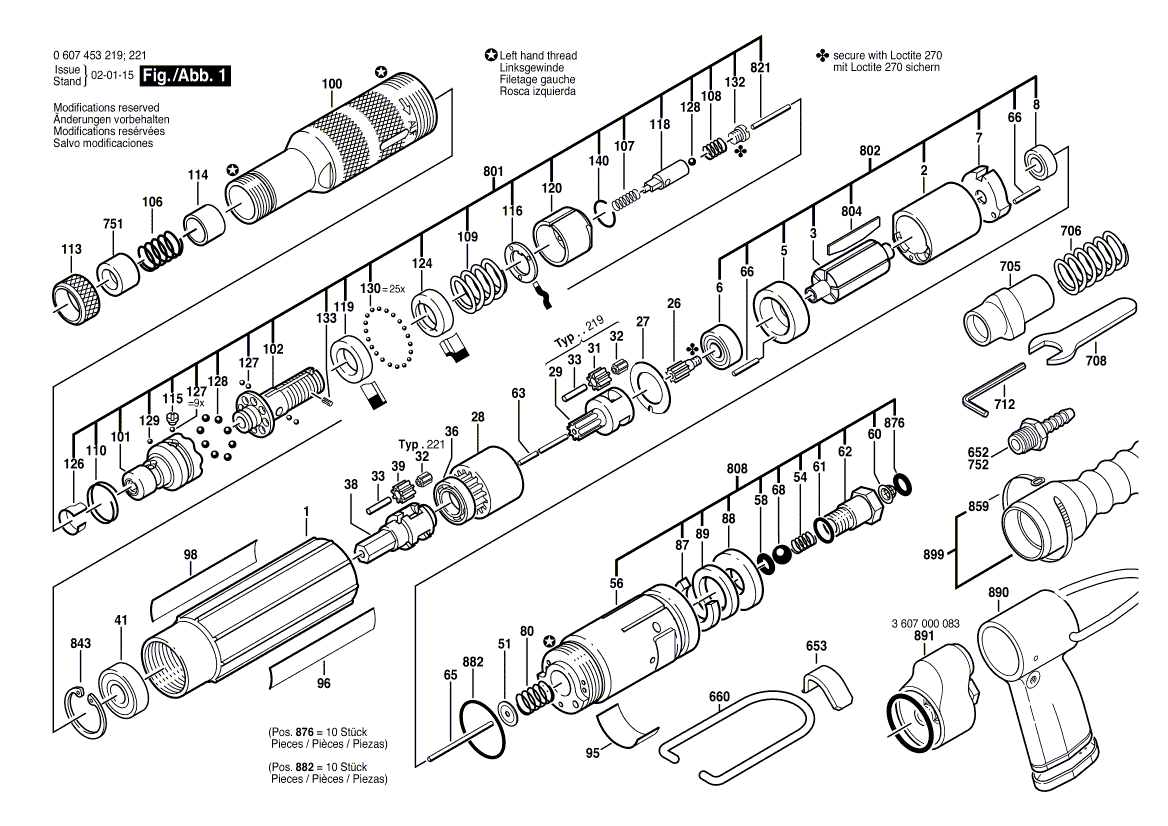 New Genuine Bosch 3606300180 Pinion