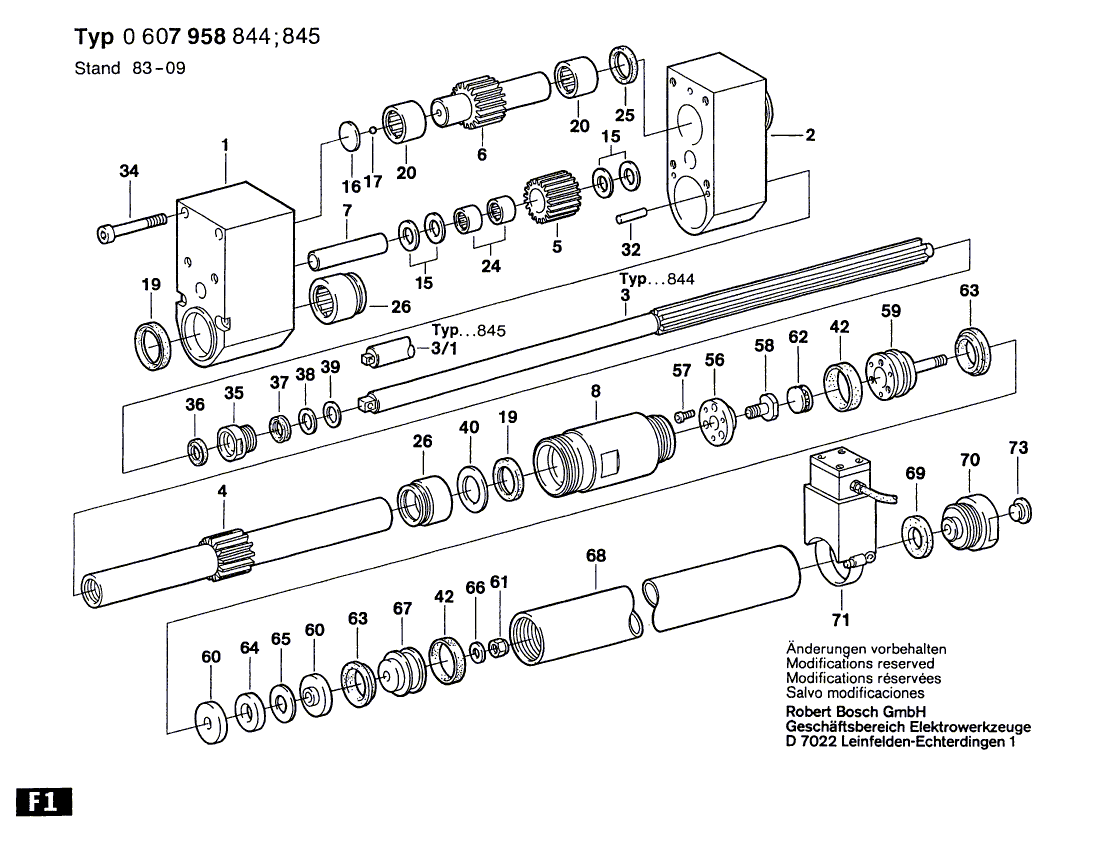 New Genuine Bosch 3606309012 Toothed Shaft