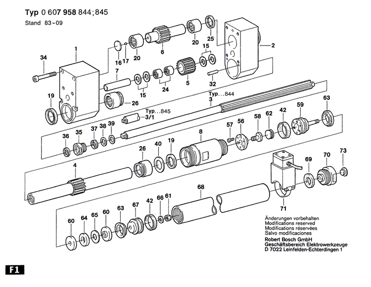New Genuine Bosch 3606309012 Toothed Shaft