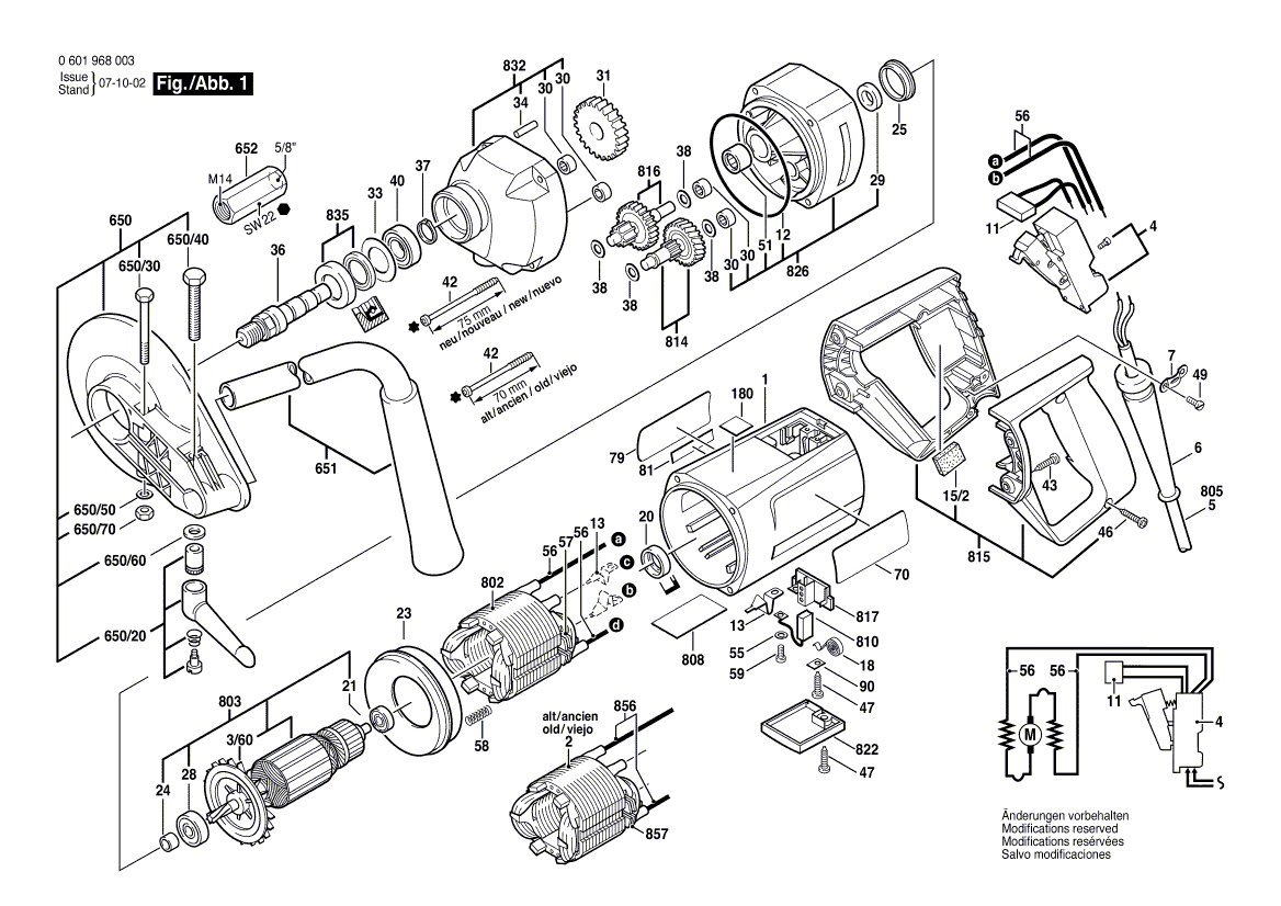 New Genuine Bosch 3606309046 Spindle With Gear