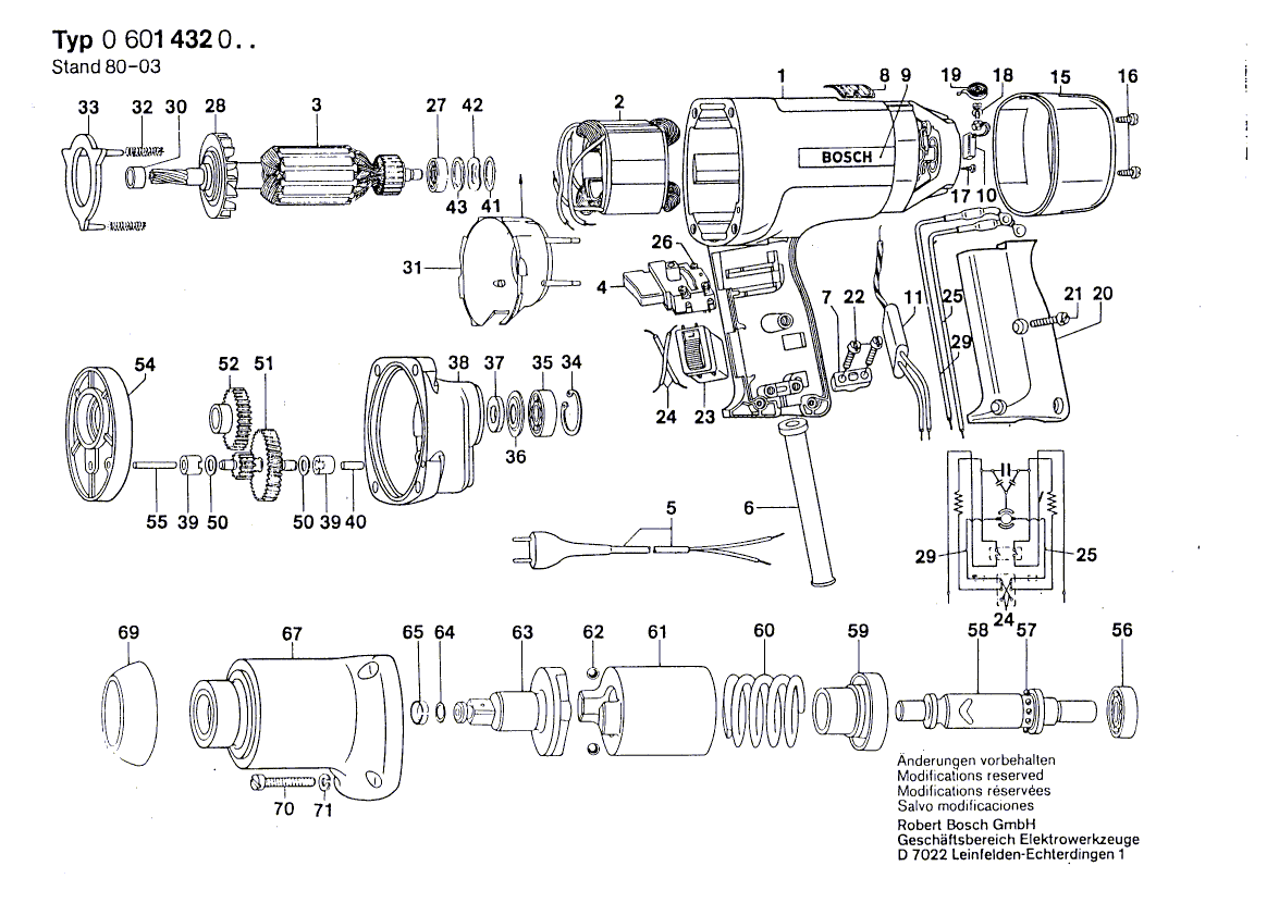 New Genuine Bosch 3606309058 Toothed Shaft