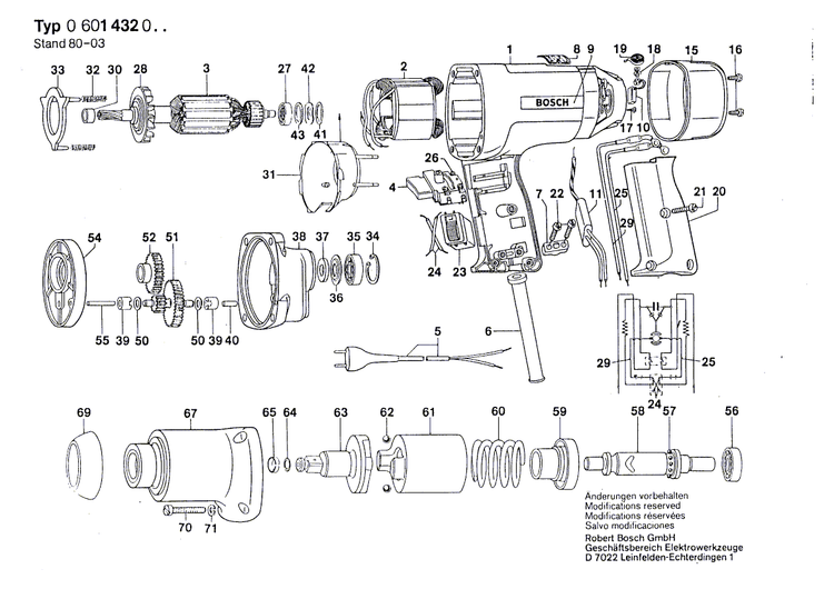 New Genuine Bosch 3606309058 Toothed Shaft