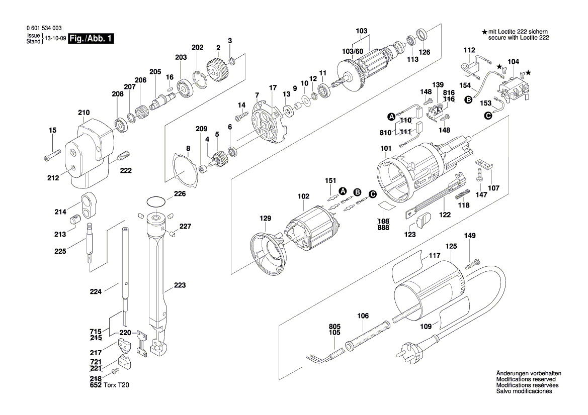 New Genuine Bosch 3606316079 Cylindrical Gear