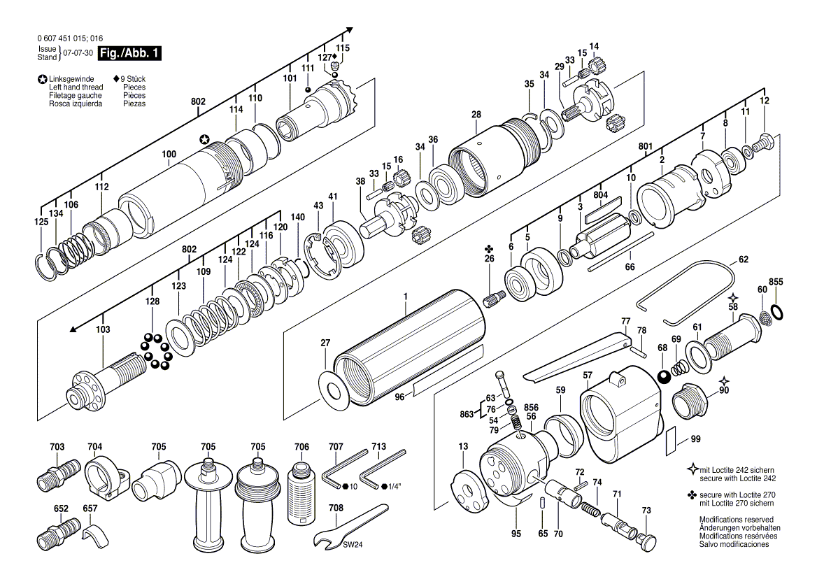 New Genuine Bosch 3606316099 Cylindrical Gear