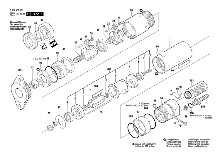 New Genuine Bosch 3606316102 Cylindrical Gear