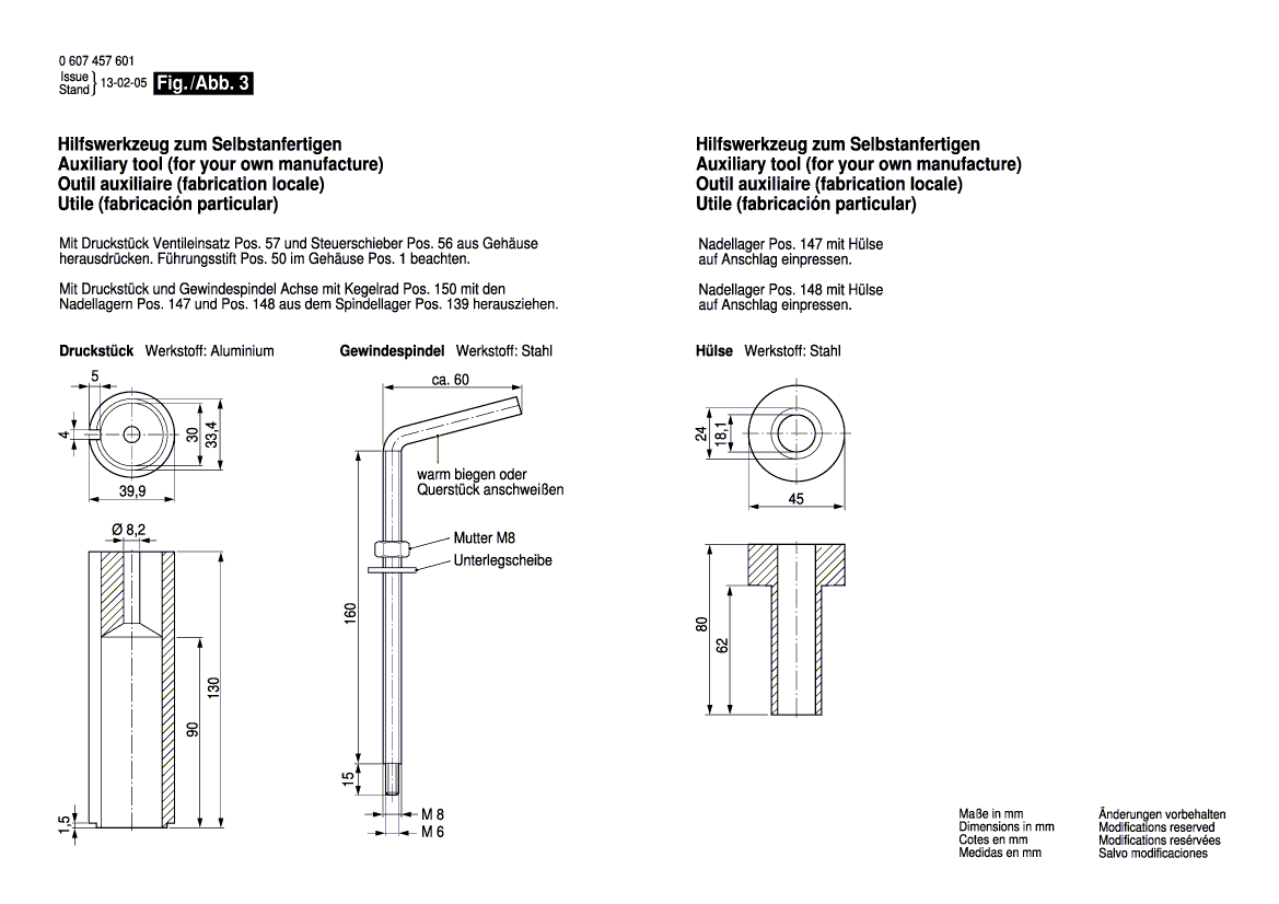 New Genuine Bosch 3606317001 Cylindrical Gear