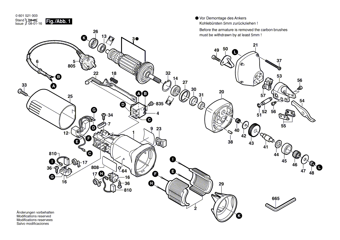 New Genuine Bosch 3606320022 Cylindrical Gear
