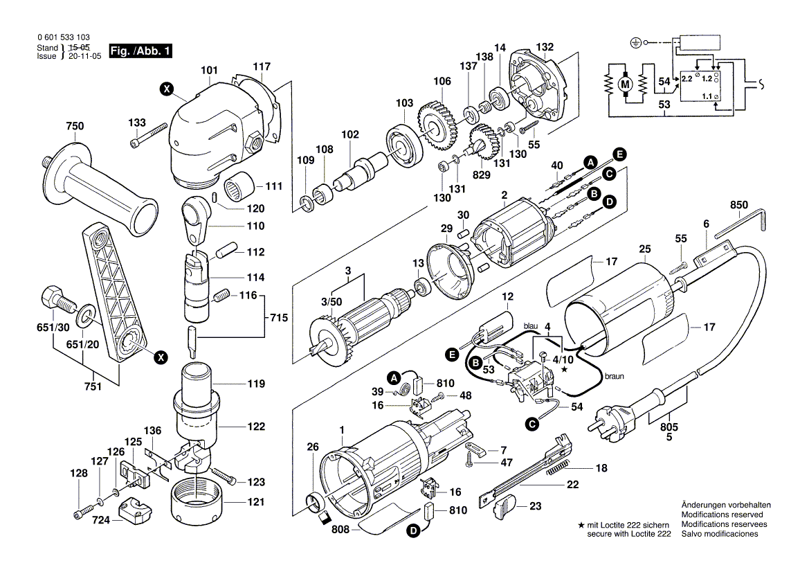 New Genuine Bosch 3606328017 Spindle With Gear