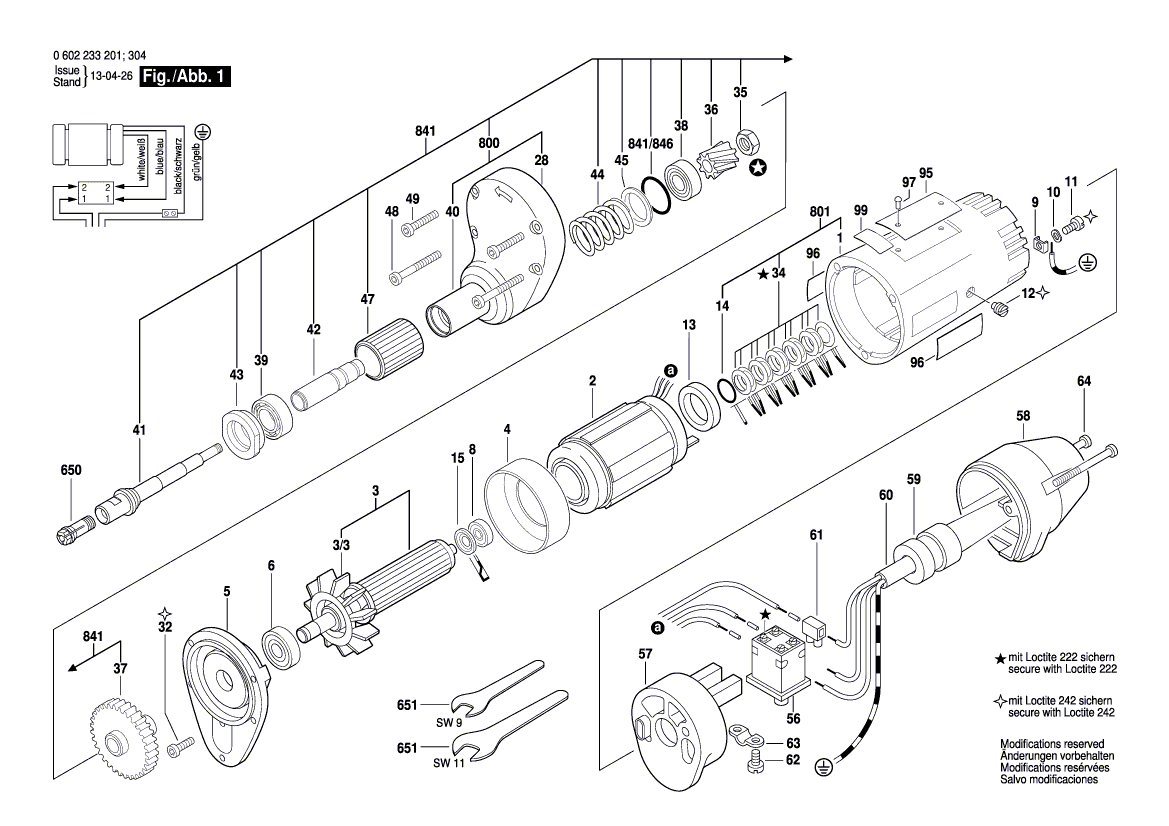 New Genuine Bosch 3606330004 Cylindrical Gear