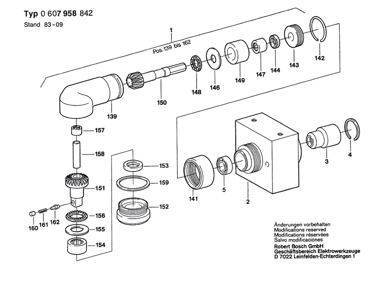 New Genuine Bosch 3606333029 Bevel Gear
