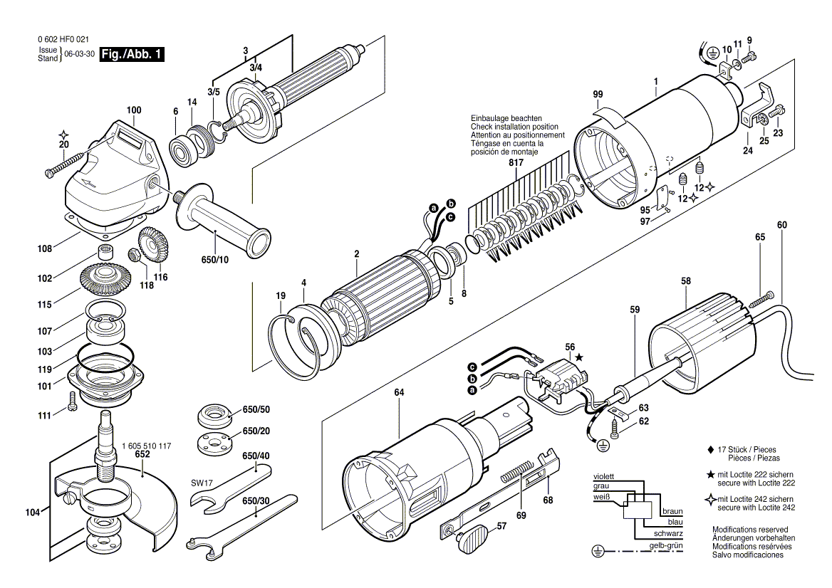 New Genuine Bosch 3606333050 Crown Gear