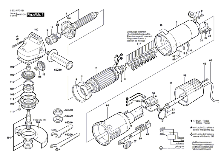 New Genuine Bosch 3606333050 Crown Gear