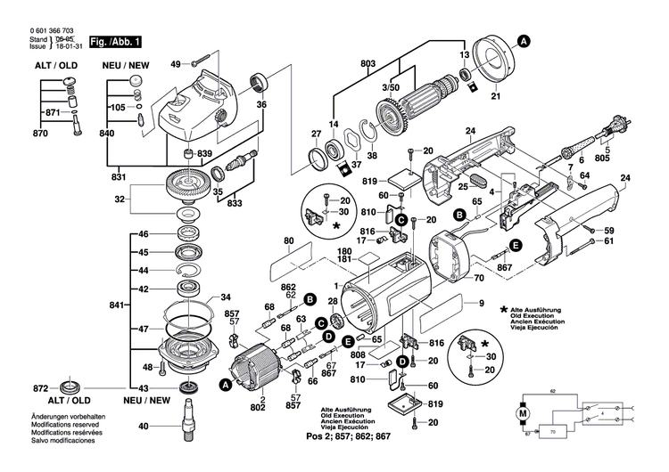 New Genuine Bosch 3606333052 Crown Gear