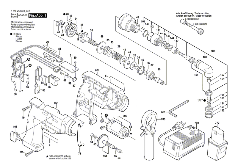 New Genuine Bosch 3606333075 Bevel Gear Set