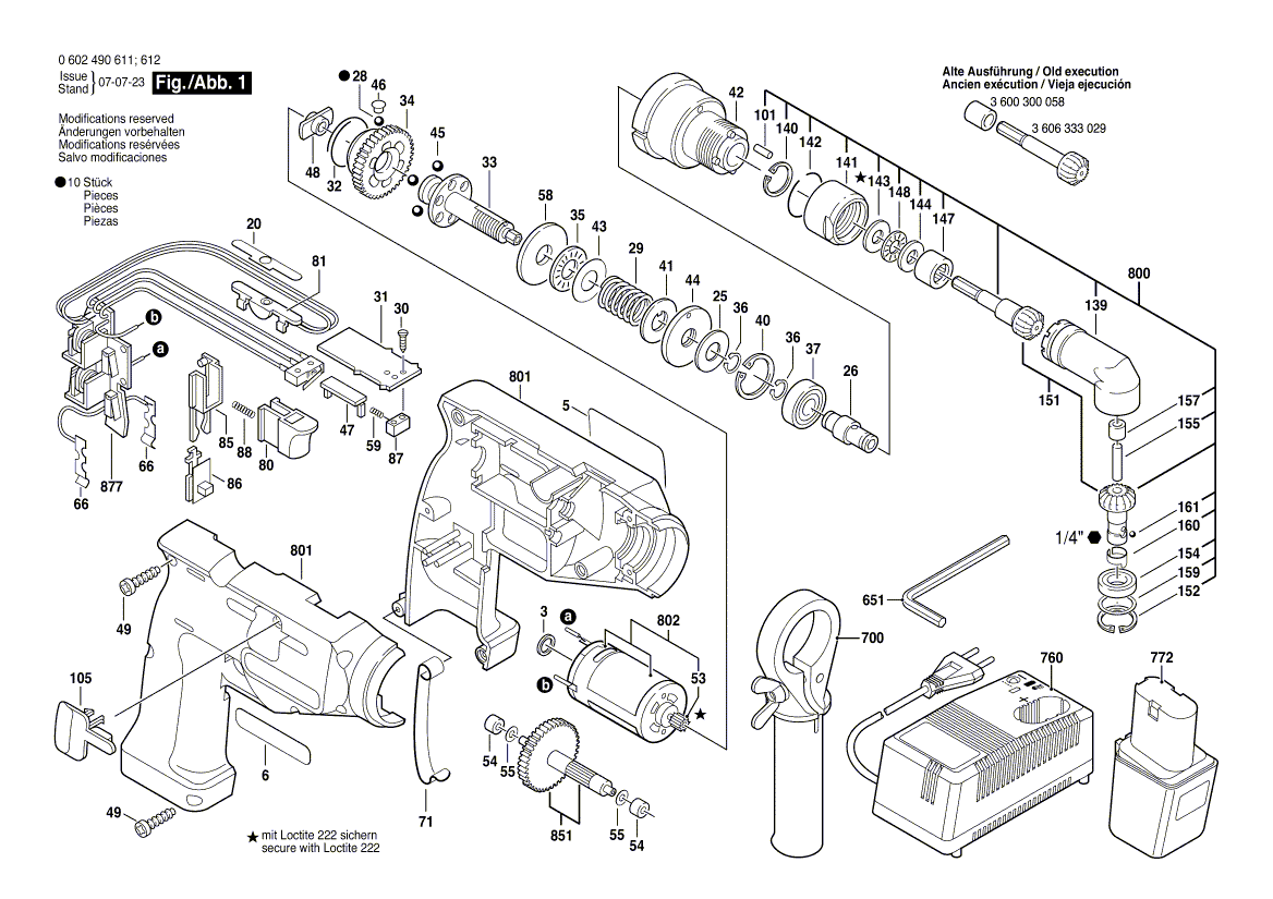 New Genuine Bosch 3606333075 Bevel Gear Set