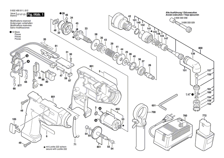 New Genuine Bosch 3606333075 Bevel Gear Set